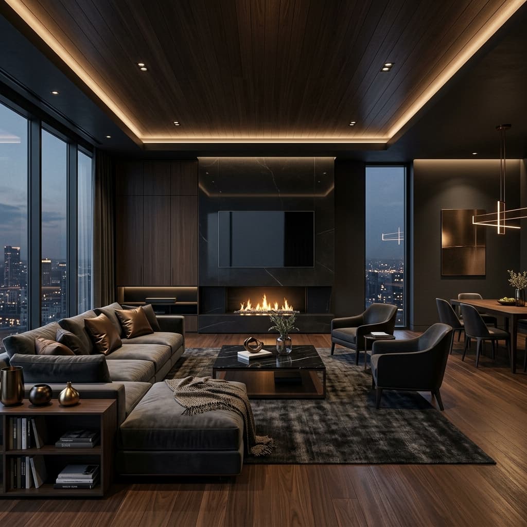Luxury Smart Home Living Room
